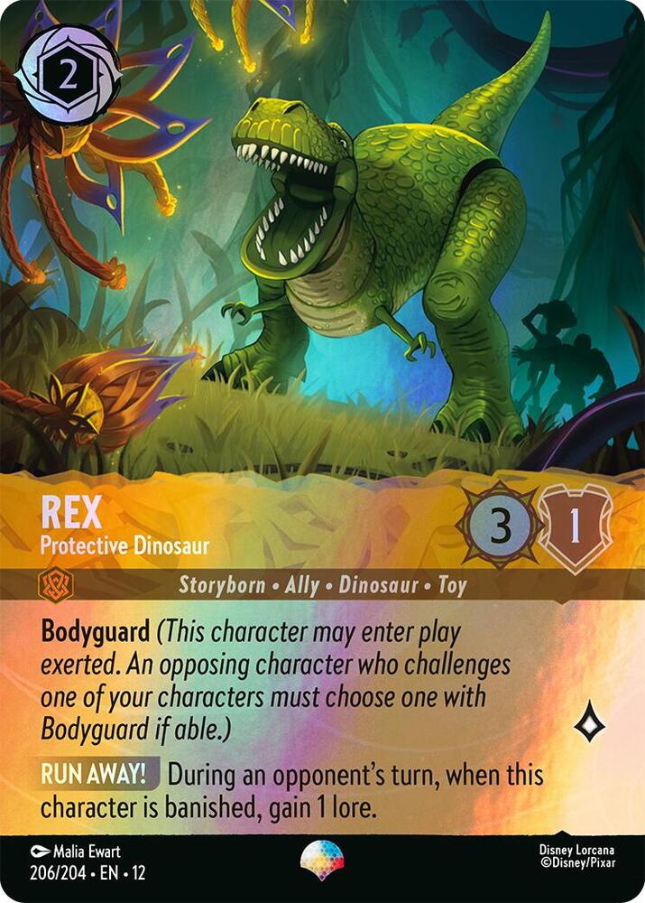 Rex Protective Dinosaur Epic Disney Lorcana Wilds Unknown